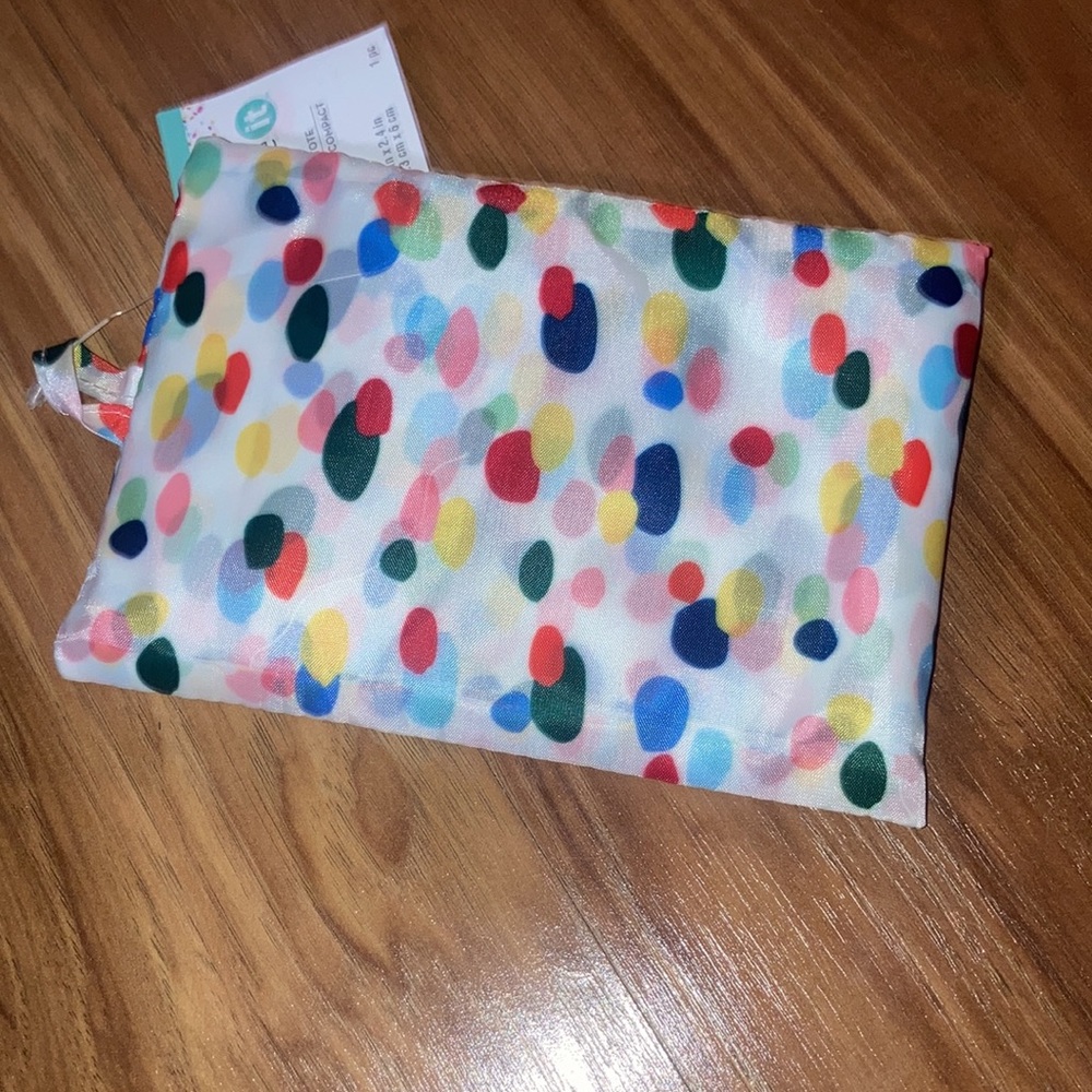 💜 NWOT reusable grocery farmers market shopping bag waterproof neon rainbow bag